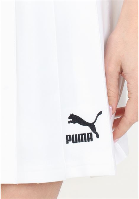 Gonna corta bianca da donna Classics pleated skirt PUMA | 62423702