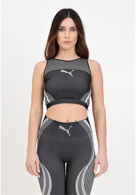 Black and gray Dare To crop women's top PUMA | Tops | 62429401