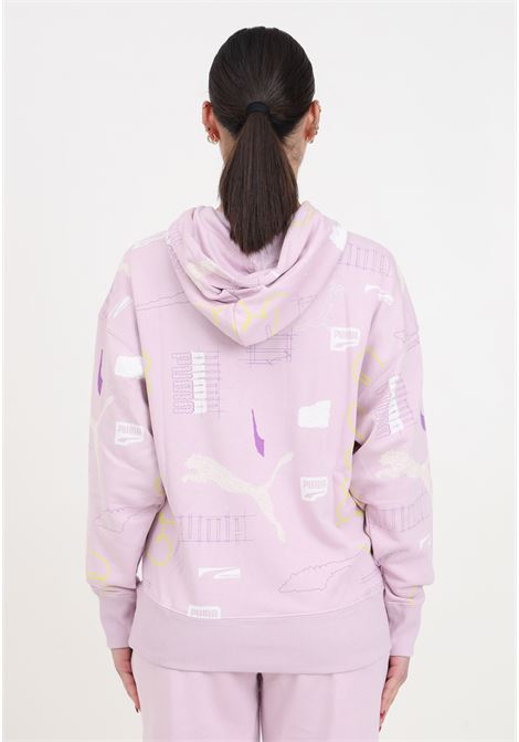 Pink classics brand love hoodie women's sweatshirt PUMA | Hoodie | 62433660