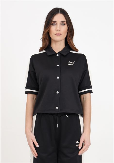 Women's Black T7 Tracket Jacket Shirt PUMA | Shirt | 62434301
