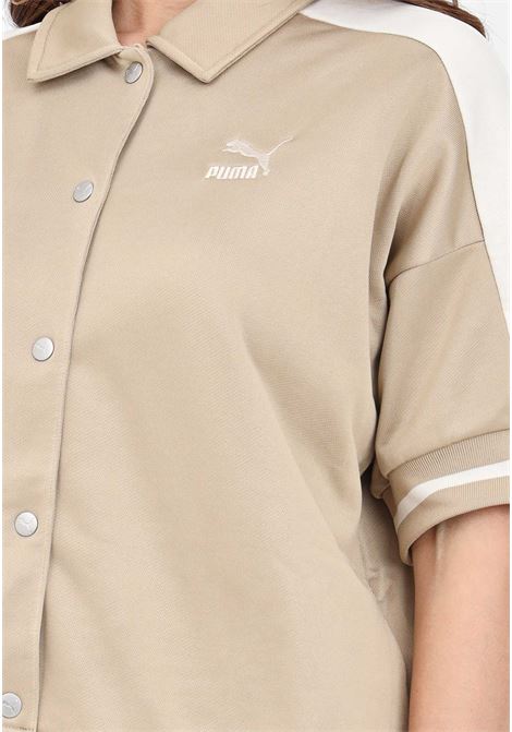 Camicia da donna beige T7 Tracket Jacket PUMA | 62434383
