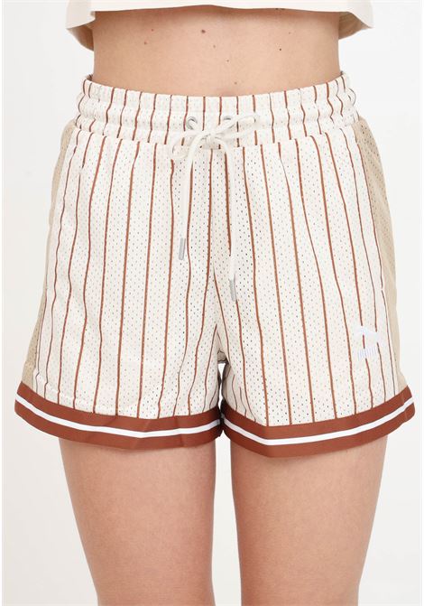 Shorts da donna beige marroni e bianchi t7 mesh PUMA | Shorts | 62434587
