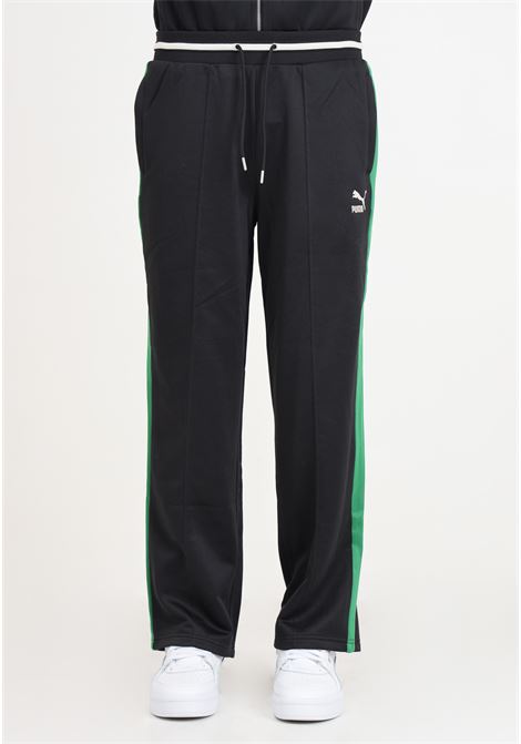 Pantaloni da uomo sportivi t7 verdi neri e bianchi PUMA | Pantaloni | 62439301