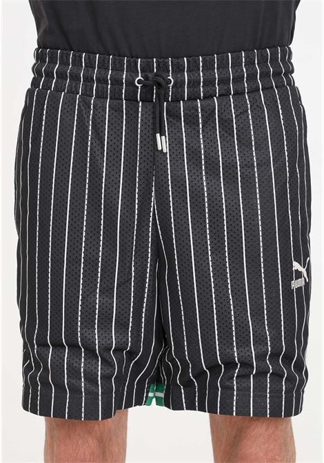 Black men's t7 mesh shorts PUMA | 62439401