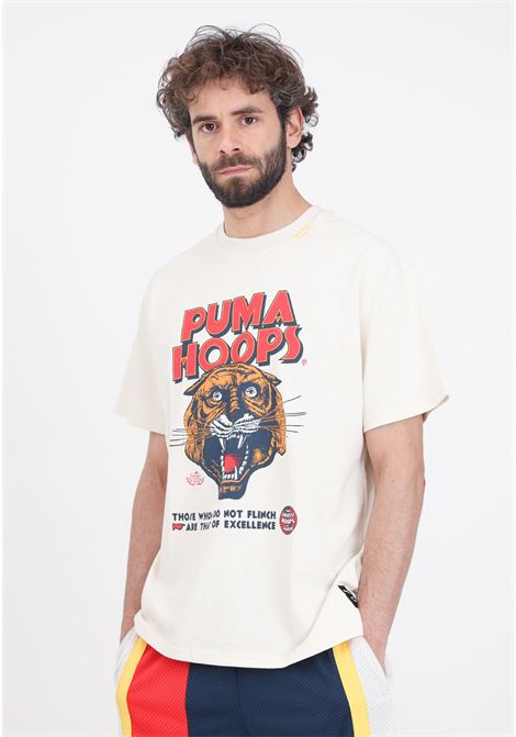 T-shirt da uomo beige Showtime tee PUMA | T-shirt | 62473701