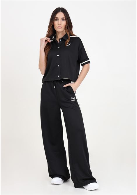 Pantaloni da donna nero e bianco T7 TRACK PANTS PUMA | Pantaloni | 62502501