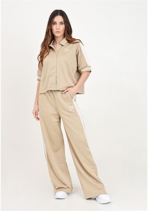 Beige women's trousers T7 TRACK PANTS PUMA | 62502583