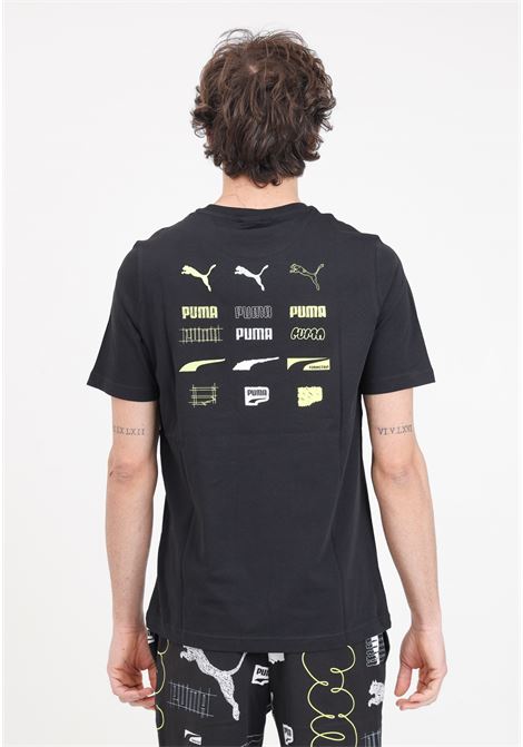 T-shirt da uomo nera Brand love Graphic PUMA | 62502801