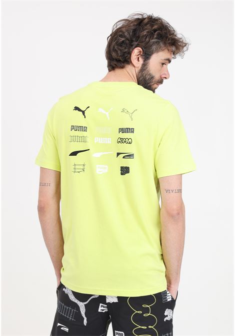T-shirt da uomo verde lime Brand love Graphic PUMA | 62502838