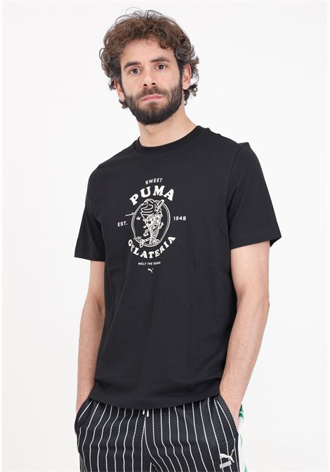 T-shirt da uomo nera Graphics puma gelateria PUMA | 62541601