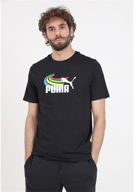 Graphics summer sports men's black sports t-shirt PUMA | T-shirt | 62790801