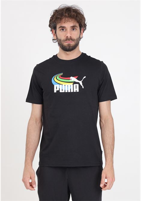 T-shirt sportiva nera da uomo Graphics summer sports PUMA | 62790801