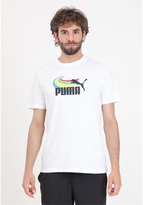 Graphics summer sports men's white sports t-shirt PUMA | T-shirt | 62790802