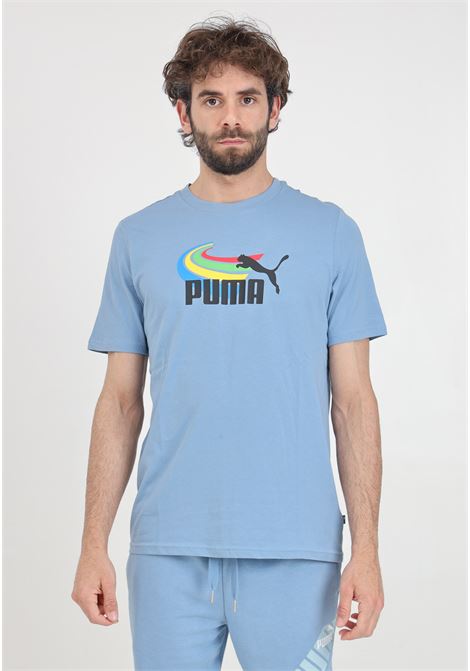 T-shirt sportiva celeste da uomo Graphics summer sports PUMA | T-shirt | 62790820