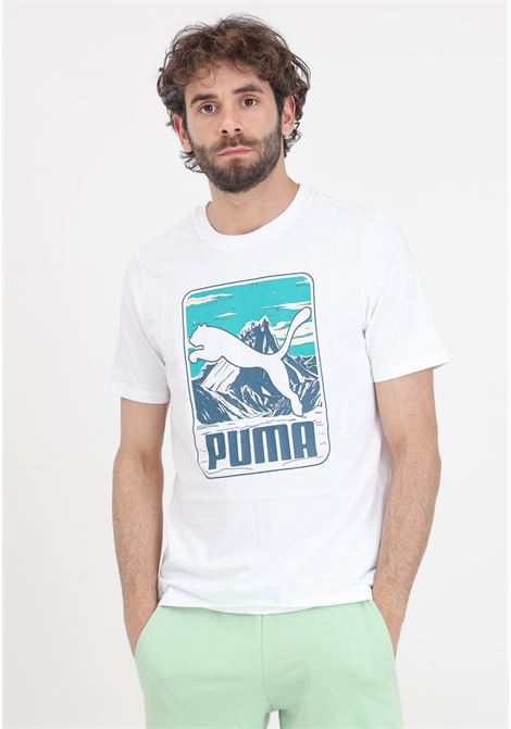 Graphics Mountain men's white sports t-shirt PUMA | 62791102