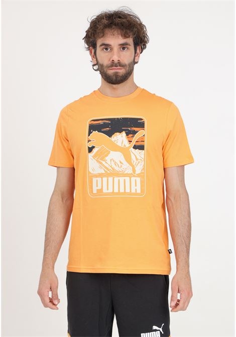 Graphics Mountain men's orange sports t-shirt PUMA | T-shirt | 62791146