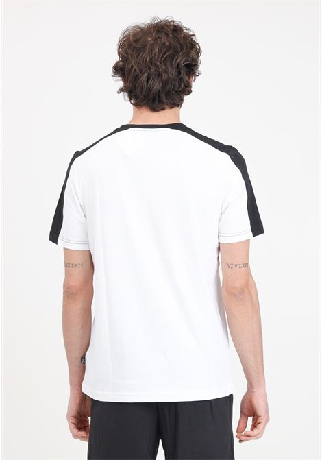 T-shirt bianca e nera da uomo ESS BLOCK X PUMA | T-shirt | 67334101