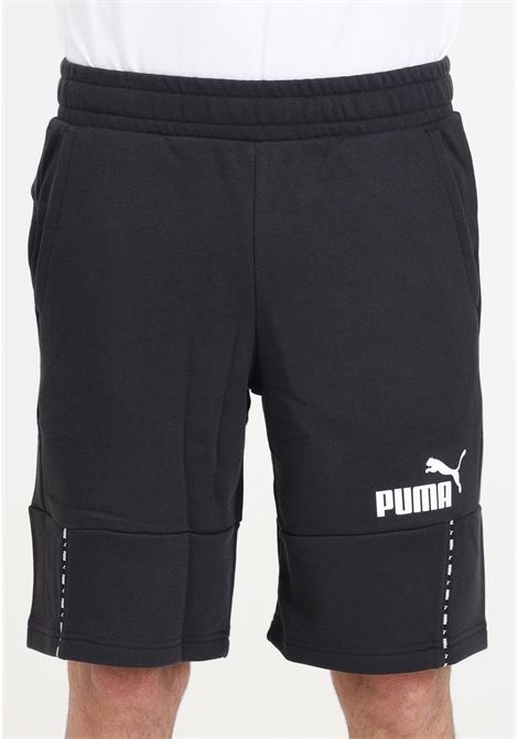 Ess block x tape black men's shorts PUMA | 67334401