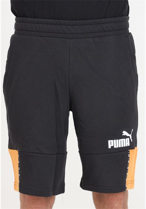 Ess block x tape black and orange men's shorts PUMA | Shorts | 67334456