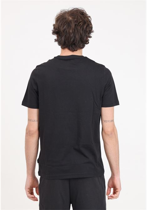 T-shirt nera da uomo Essentials+ con stampa logo piccolo PUMA | T-shirt | 67447061