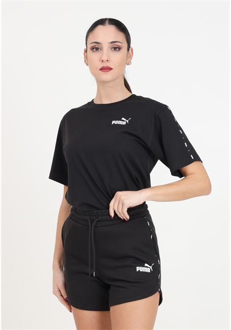 Ess Tape Black and White Women's T-Shirt PUMA | T-shirt | 67599401