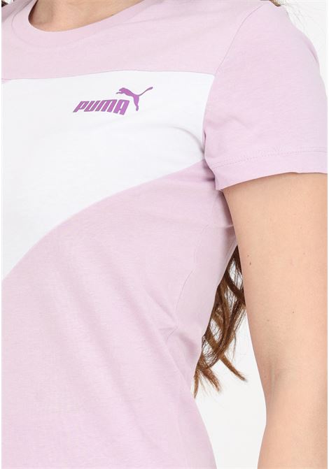 T-shirt da donna bianca e lilla puma power PUMA | T-shirt | 67789260