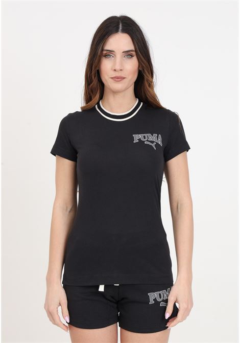 T-shirt da donna nera e bianca Puma squad PUMA | 67789701