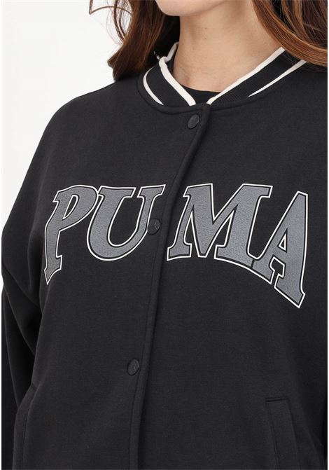 Giacca college da donna nera e grigia puma squad track jacket PUMA | Giubbotti | 67790201
