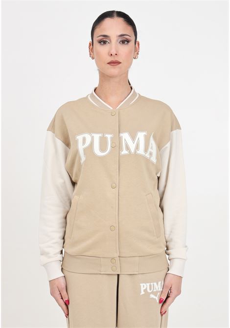 Beige and white women's college jacket puma squad track jacket PUMA | Jackets | 67790283