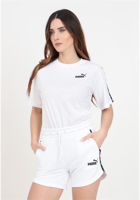Ess Tape black and white women's shorts PUMA | Shorts | 67792402