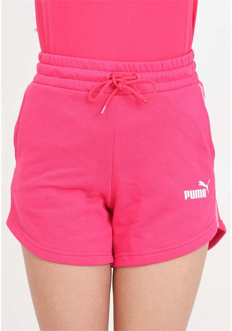 Shorts da donna fucsia Ess Tape PUMA | Shorts | 67792448
