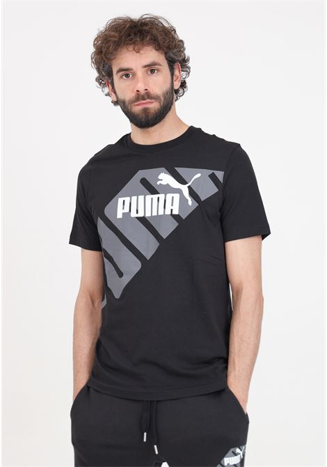 T-shirt da uomo nera Puma power graphic tee PUMA | 67896001