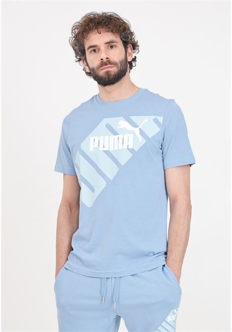 Puma power graphic tee light blue men's t-shirt PUMA | 67896020