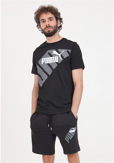 Shorts da uomo neri Puma power graphic PUMA | 67896501