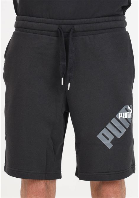 Shorts da uomo neri Puma power graphic PUMA | 67896501