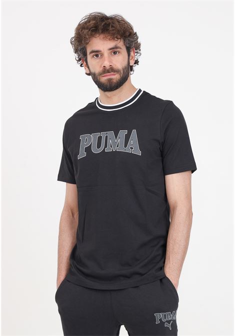 T-shirt nera da uomo Puma squad graphic PUMA | 67896701