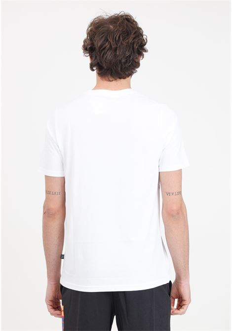 T-shirt bianca da uomo Ess+ logo lab PUMA | 67897652
