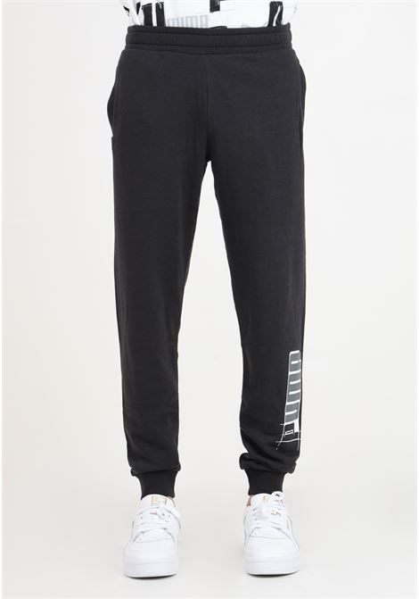 Pantaloni da uomo neri Essentials+ logo lab sweatpants PUMA | 67898001
