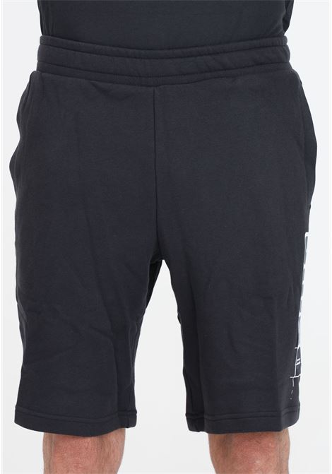 Black men's shorts Ess+ logo lab PUMA | 67898101