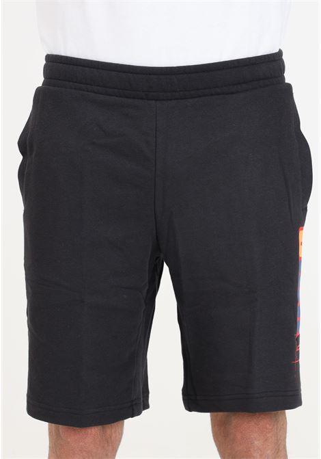 Black men's shorts Ess+ logo lab PUMA | 67898156