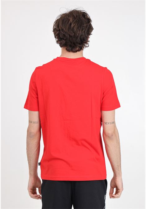 T-shirt sportiva rossa da uomo Ess+ logo lab PUMA | T-shirt | 67898811