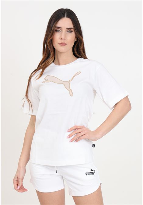 White women's t-shirt Her graphic tee PUMA | 67991402