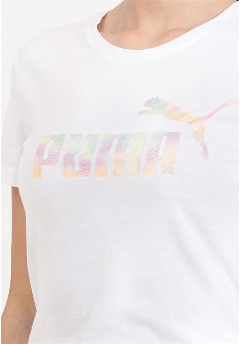 T-shirt da donna bianca Ess+ summer daze PUMA | T-shirt | 67992102