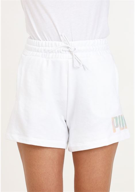 Ess+ summer daze white women's shorts PUMA | 67992802