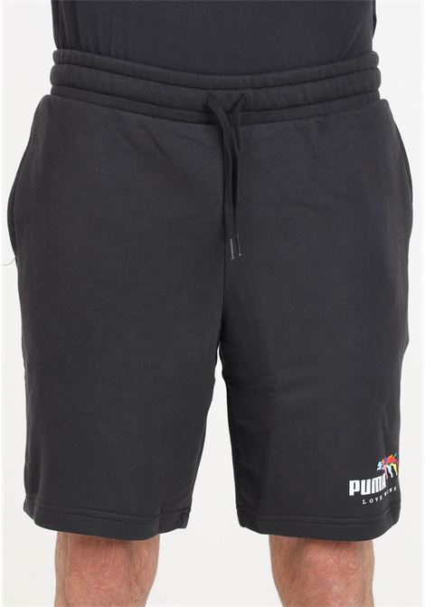 Black men's shorts ESS+ love wins PUMA | Shorts | 68000201