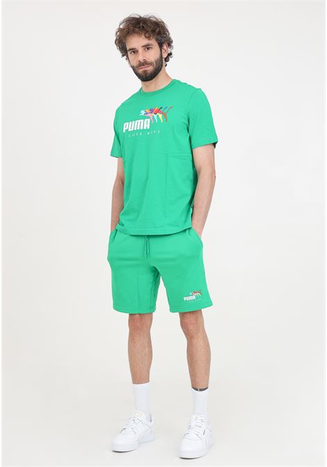 Green men's shorts ESS+ love wins PUMA | Shorts | 68000236