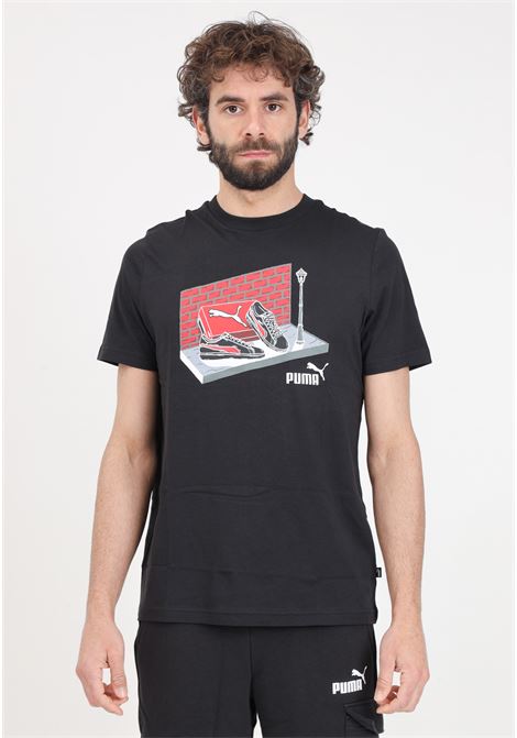 T-shirt da uomo nera Graphics sneakers box PUMA | T-shirt | 68017501