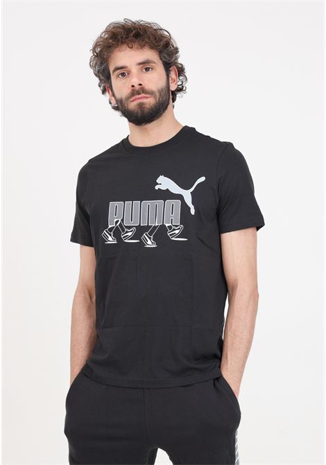 T-shirt da uomo nera Graphics sneaker PUMA | 68017801