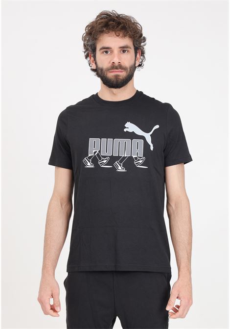 T-shirt da uomo nera Graphics sneaker PUMA | T-shirt | 68017801