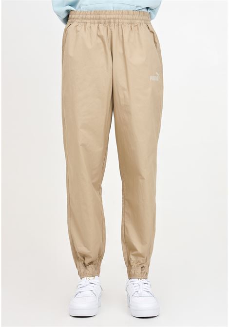 Pantaloni da uomo beige con stampa logo PUMA | Pantaloni | 68045083